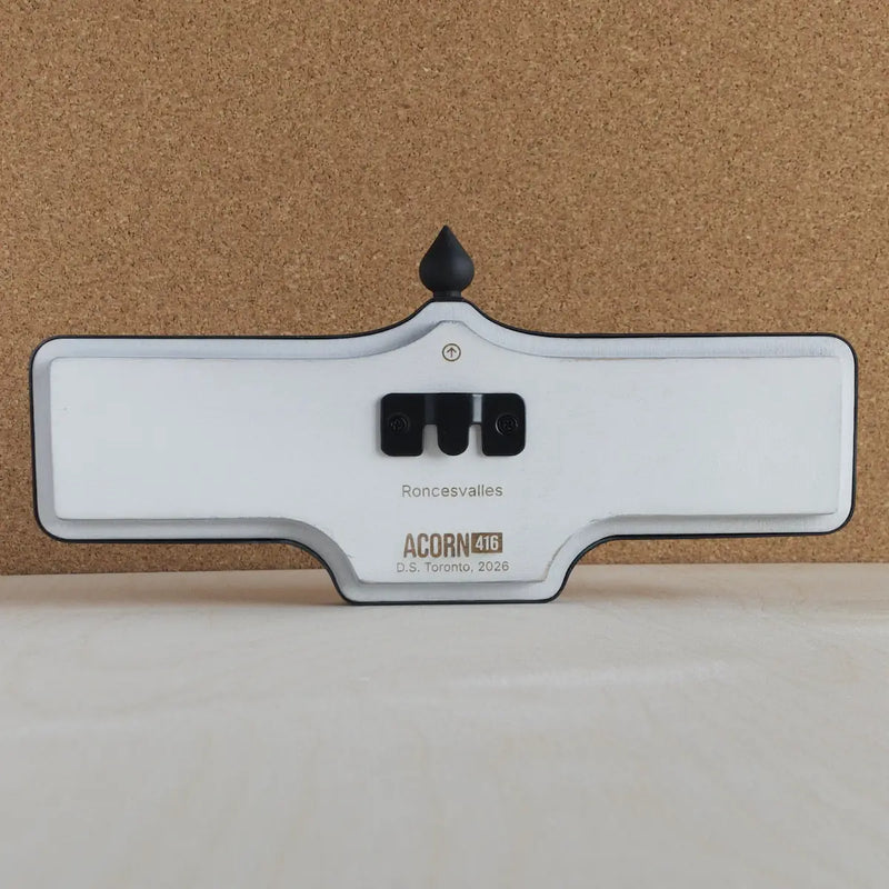 Sign with flush mount bracket pre-installed
