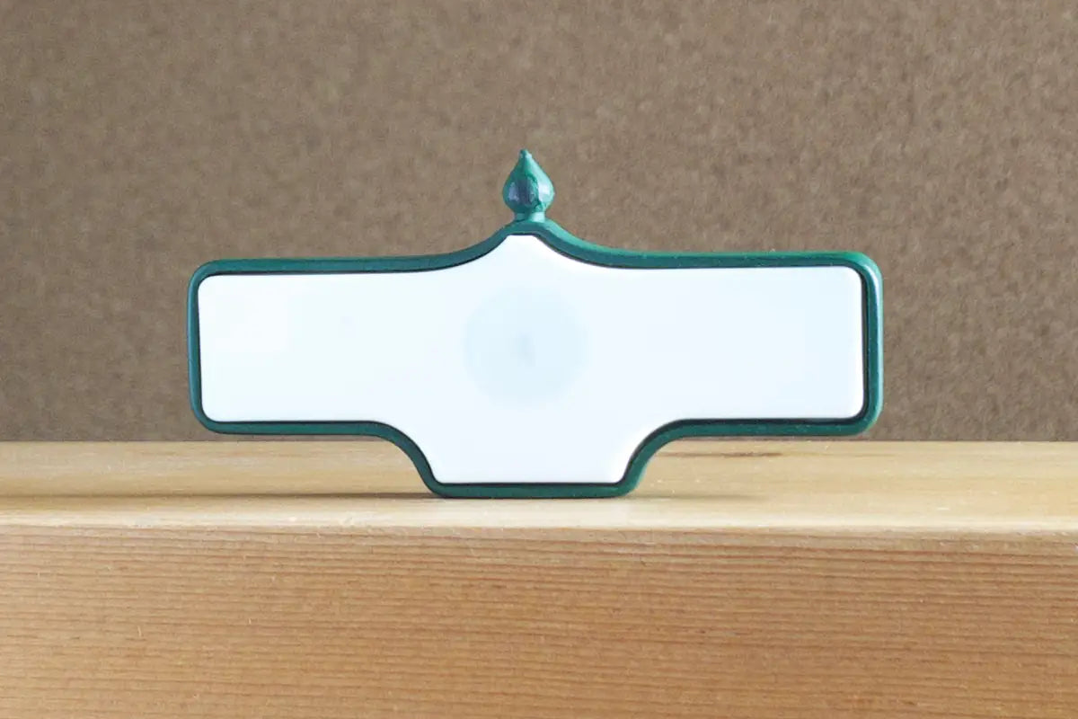 Back view of Ava Rd #39 Magnet - Weathered Finish, miniature replica Toronto Forest Hill acorn street sign