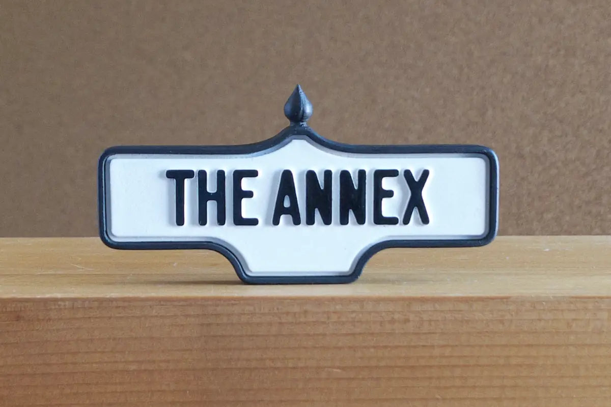Front view of The Annex - Standard Finish I, miniature replica Toronto neighbourhood acorn street sign